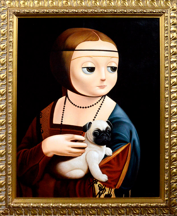 Homage to Leonardo da Vinci Lady with an Ermine